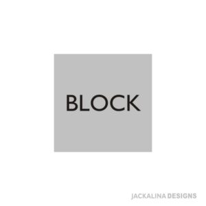 The word 'Block'